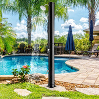 38 L Solar Heated Outdoor Shower with Rotating Shower Head
