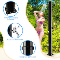 38 L Solar Heated Outdoor Shower with Rotating Shower Head