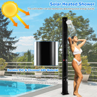 38 L Solar Heated Outdoor Shower with Rotating Shower Head