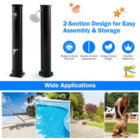 38 L Solar Heated Outdoor Shower with Rotating Shower Head