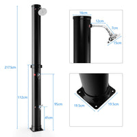 38 L Solar Heated Outdoor Shower with Rotating Shower Head