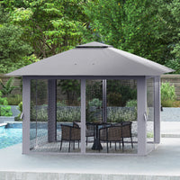 394 x 394 CM Canopy Tent with Mesh Netting and Carrying Bag for Patio and Lawn