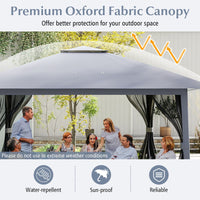394 x 394 CM Canopy Tent with Mesh Netting and Carrying Bag for Patio and Lawn