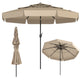 3M Patio Umbrella with 3-Tier Vented Top and 8 Ribs for Outdoor Yard