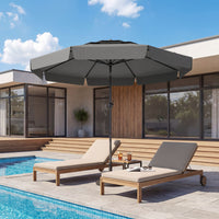 3M Patio Umbrella with 3-Tier Vented Top and 8 Ribs for Outdoor Yard