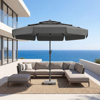 3M Patio Umbrella with 3-Tier Vented Top and 8 Ribs for Outdoor Yard