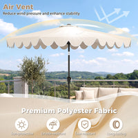 3M Patio Umbrella with Weighted Base Sandbags Push Button Tilt
