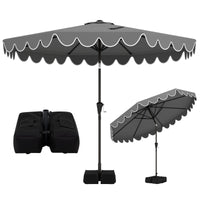 3M Patio Umbrella with Weighted Base Sandbags Push Button Tilt
