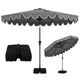 3M Patio Umbrella with Weighted Base Sandbags Push Button Tilt