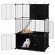 3-Tier Large Cat Cage with Metal Frame and DIY Installation Indoor Pet Pen
