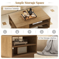 Modern Coffee Table Rectangle Center Table Accent Table for Living Room
