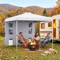 3 x 3M Pop up Canopy Tent with Sidewall 6 Pockets Instant Setup Commercial Gazebo