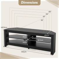 Corner TV Stand with Power Outlet
