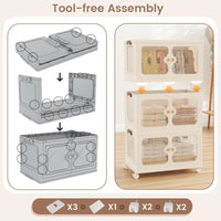 3/4 Tier Stackable Storage Bins with Lids