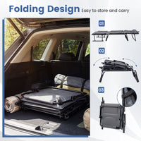 3 in 1 Folding Camping Cot Comfy Padded Convertible Single Sofa Chair