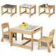 3 in 1 Kids Table and Chair Set with Removable Tabletop and 2 Storage Drawers
