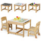3 in 1 Kids Table and Chair Set with Removable Tabletop and 2 Storage Drawers