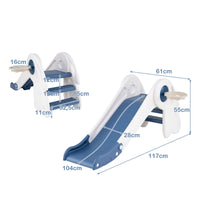 3 in 1 Toddler Slide Baby Slide Climber Playset with Basketball Hoop and Basketball