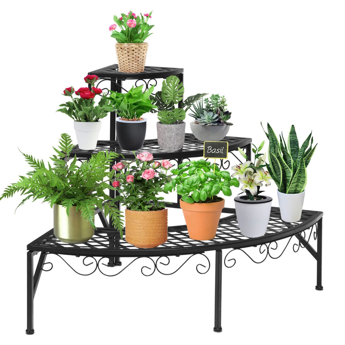 3 Layer Planter Stand Freestanding Flower Display Stand