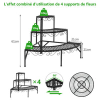 3 Layer Planter Stand Freestanding Flower Display Stand