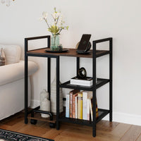 3-Tier Printer Table with Storage Shelves and Charging Station