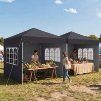 3 x 3 m Pop Up Canopy Tent with 4 Sidewalls Waterproof Shelter Tent