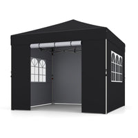 3 x 3 m Pop Up Canopy Tent with 4 Sidewalls Waterproof Shelter Tent