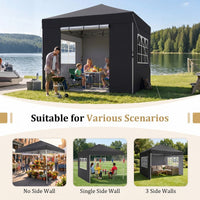 3 x 3 m Pop Up Canopy Tent with 4 Sidewalls Waterproof Shelter Tent