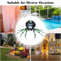 1.8M Halloween Inflatable Spider w/ LED Lights & Powerful Blower