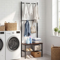 3-in-1 Hall Tree Entryway Bench with Hooks and Shoe Storage