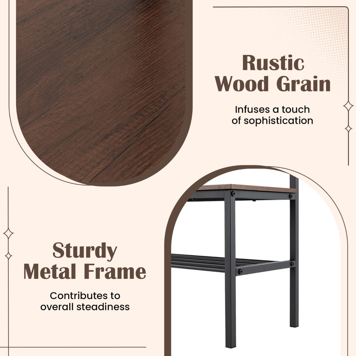 3-in-1 Hall Tree Entryway Bench with Hooks and Shoe Storage