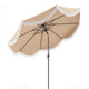 3m Patio Tassel Umbrella with Fringe and Push Button Tilt