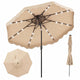 3m Solar LED Patio Umbrella with 24 Lights and 2 Tier Vented Canopy