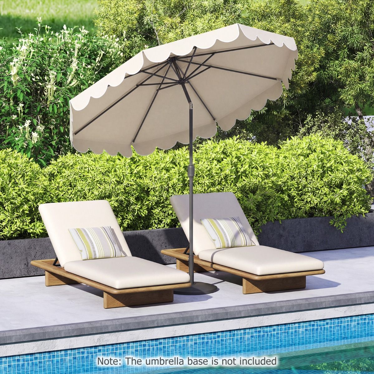 3M Patio Umbrella with Push Button Tilt and Crank