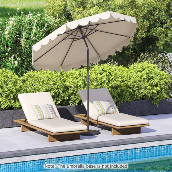 3M Patio Umbrella with Push Button Tilt and Crank