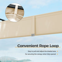 3M x 3M Outdoor Pergola with Retractable Canopy