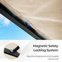 3M x 3M Outdoor Pergola with Retractable Canopy