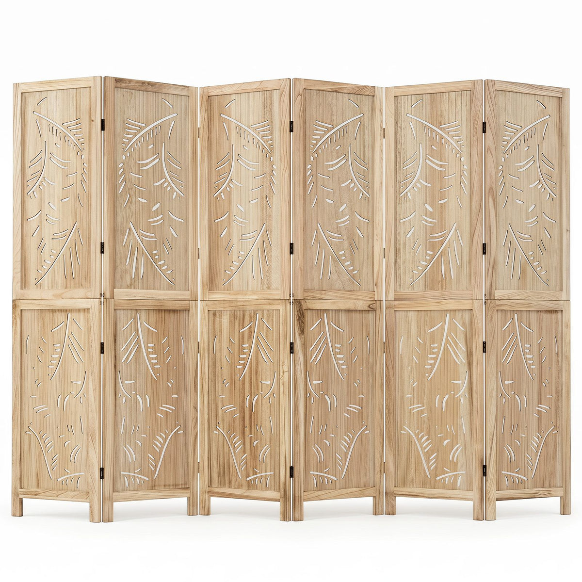 Giantex 4/6-Panel Wooden Room Divider Privacy Screen (4-Panel)