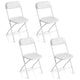 Giantex 4 Pack Folding Chairs, Portable & Foldable PP Chairs