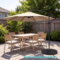 4-Piece Cantilever Offset Patio Market Umbrella Base