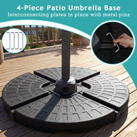 4-Piece Cantilever Offset Patio Market Umbrella Base