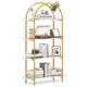 4-Tier Industrial Open Bookcase with Sturdy Metal Frame for Living Room and Home Office