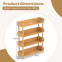 3-Tier Wooden Bookshelf with Sturdy Pine Wood Posts and Elevated Guardrails
