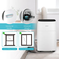 4-in-1 Portable Air Conditioner 12000 BTU AC with Multi-Speed Fan and 24H Timer