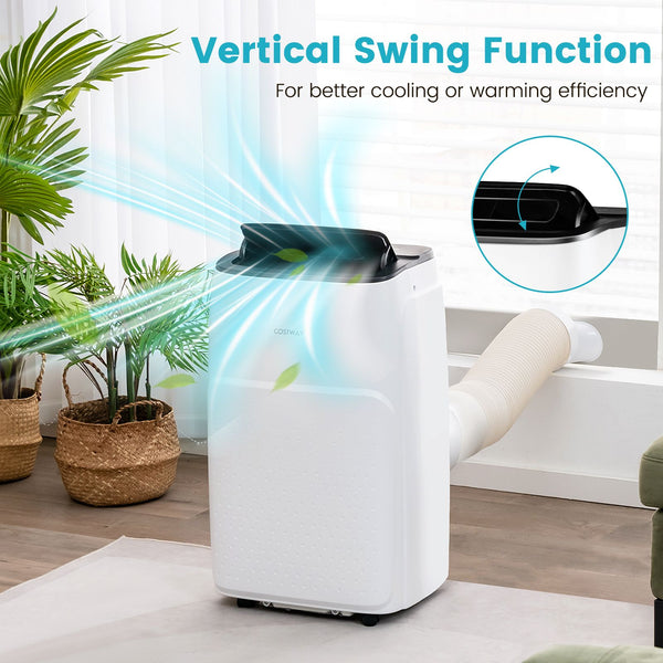 4-in-1 Portable Air Conditioner 12000 BTU AC with Multi-Speed Fan and 24H Timer