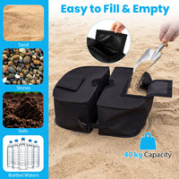 40kg Umbrella Base Weight Sandbags 900D Oxford Stand Weights (Without Sand)