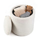 Giantex 42.5 cm Round Storage Ottoman with Flipping Lid