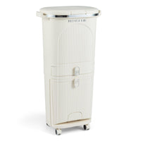 38L Double-Layer/42L 3-Layer Sorting Trash Bin with Step Pedal and Wheels