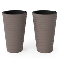45 cm Tall Flower Pot Set of 2 with Insert Bucket and Handle Design