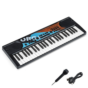 49 Keys Portable Electric Keyboard Piano with Microphone and 8 Tones